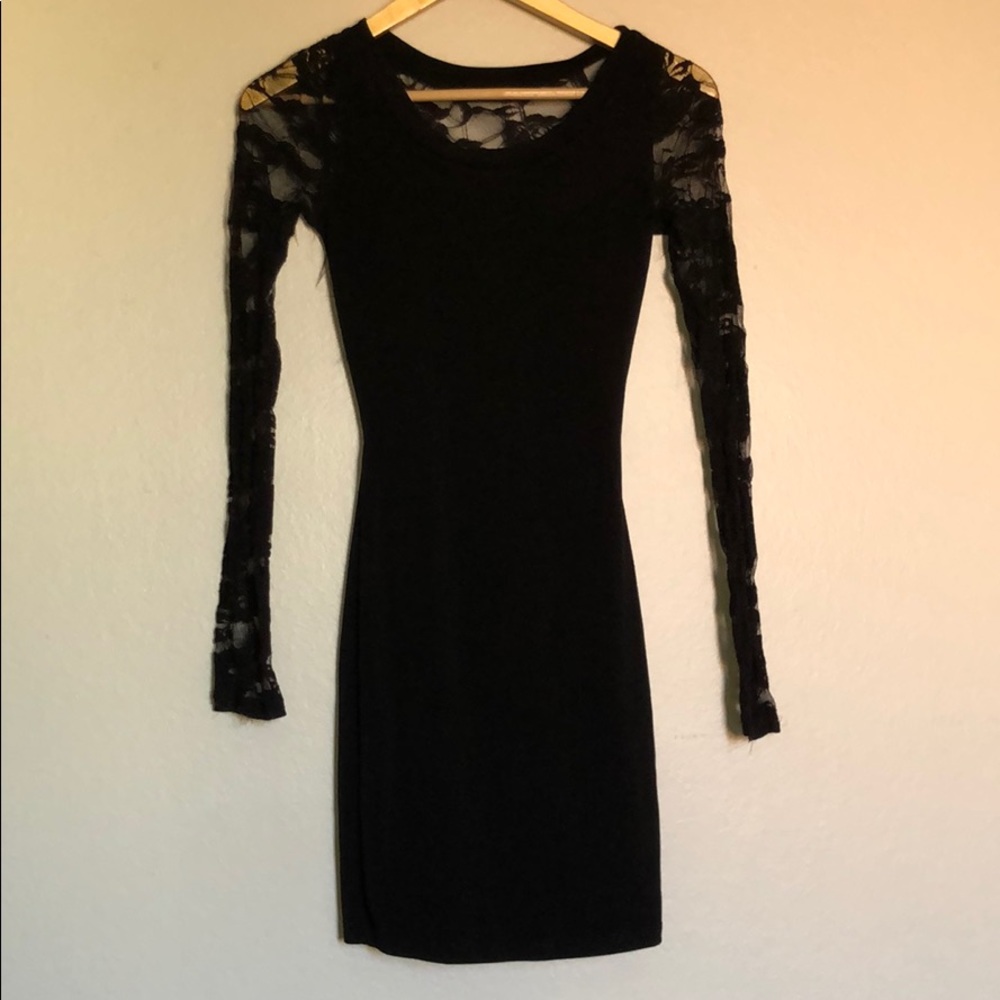Black lace dress